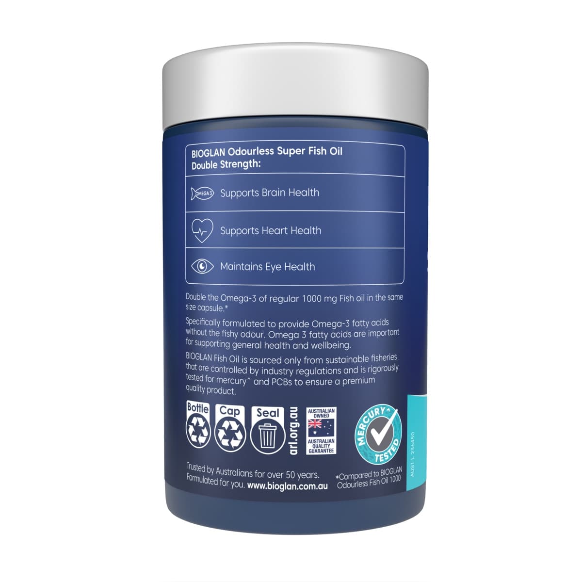 Thumbnail Bioglan Odourless Super Fish Oil Double Strength 200 Capsules