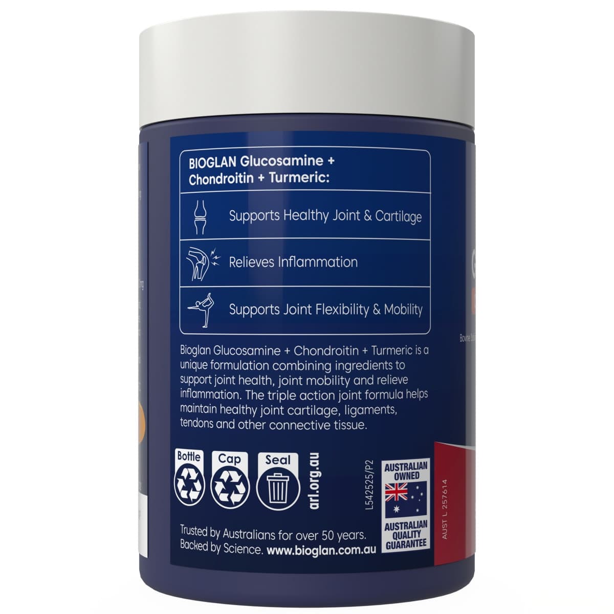 Thumbnail Bioglan Glucosamine Chondroitin + Turmeric 120 Tablets