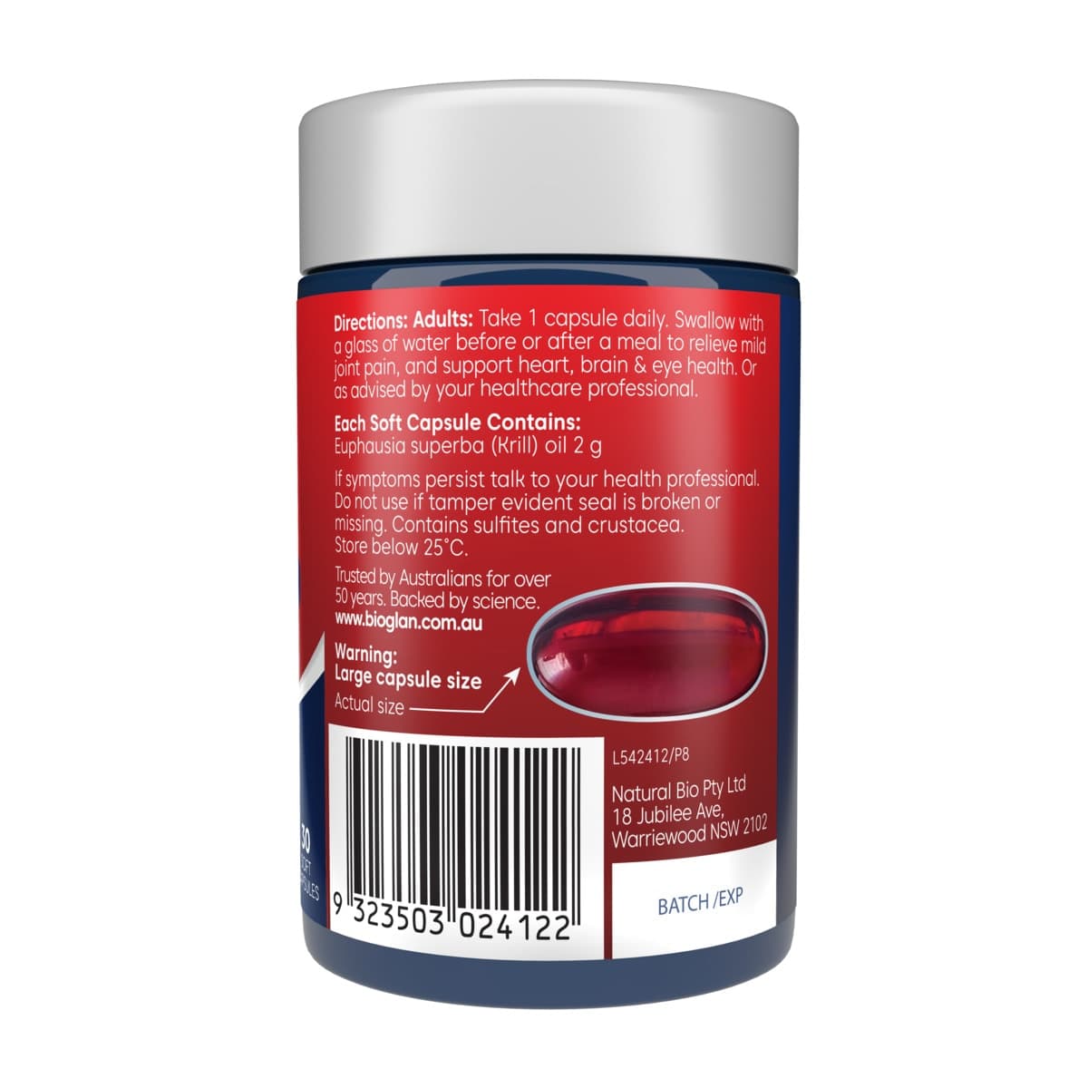 Thumbnail Bioglan Red Krill Oil High Dose 2000mg 30 Capsules