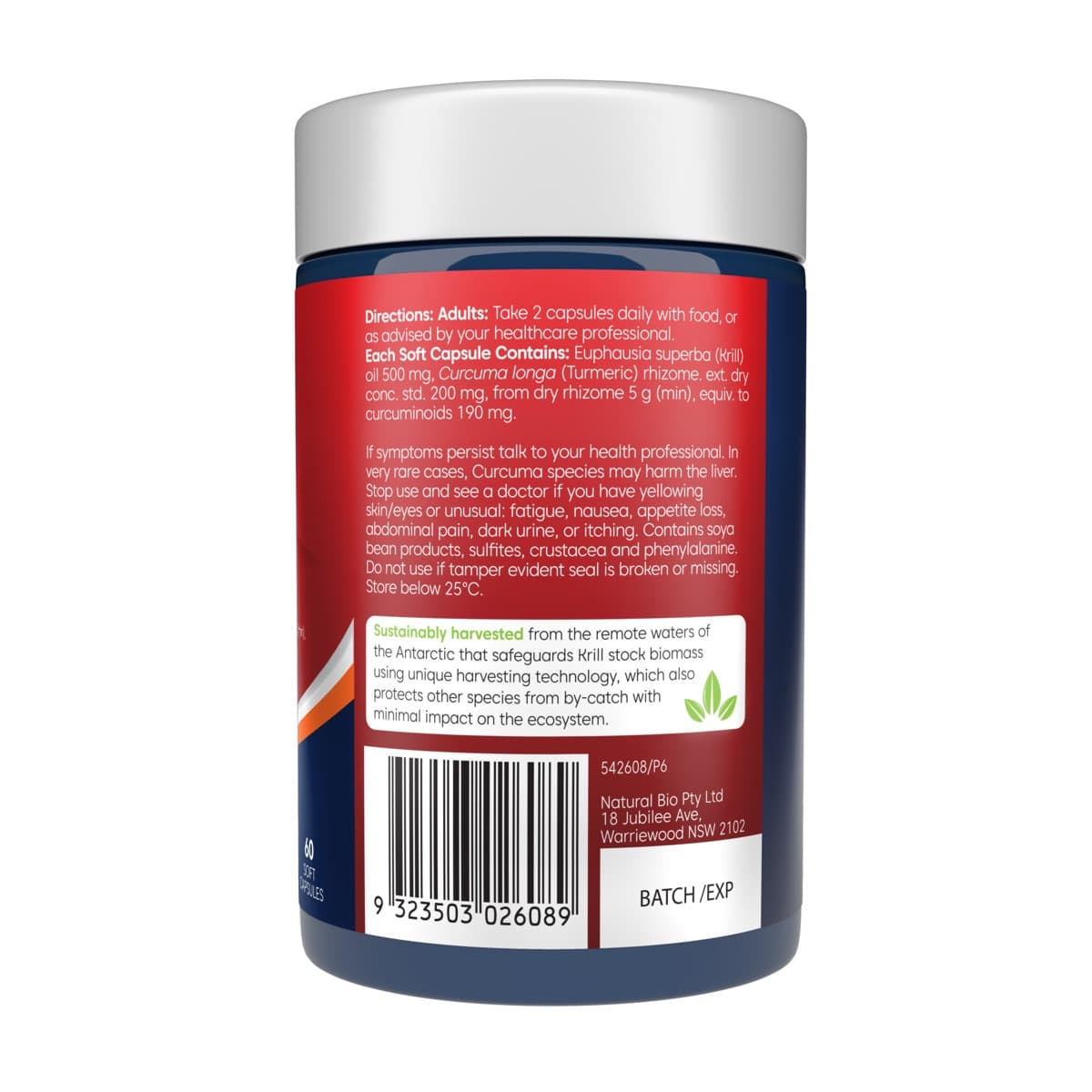 Thumbnail Bioglan Red Krill Oil + Curcumin 60 Capsules