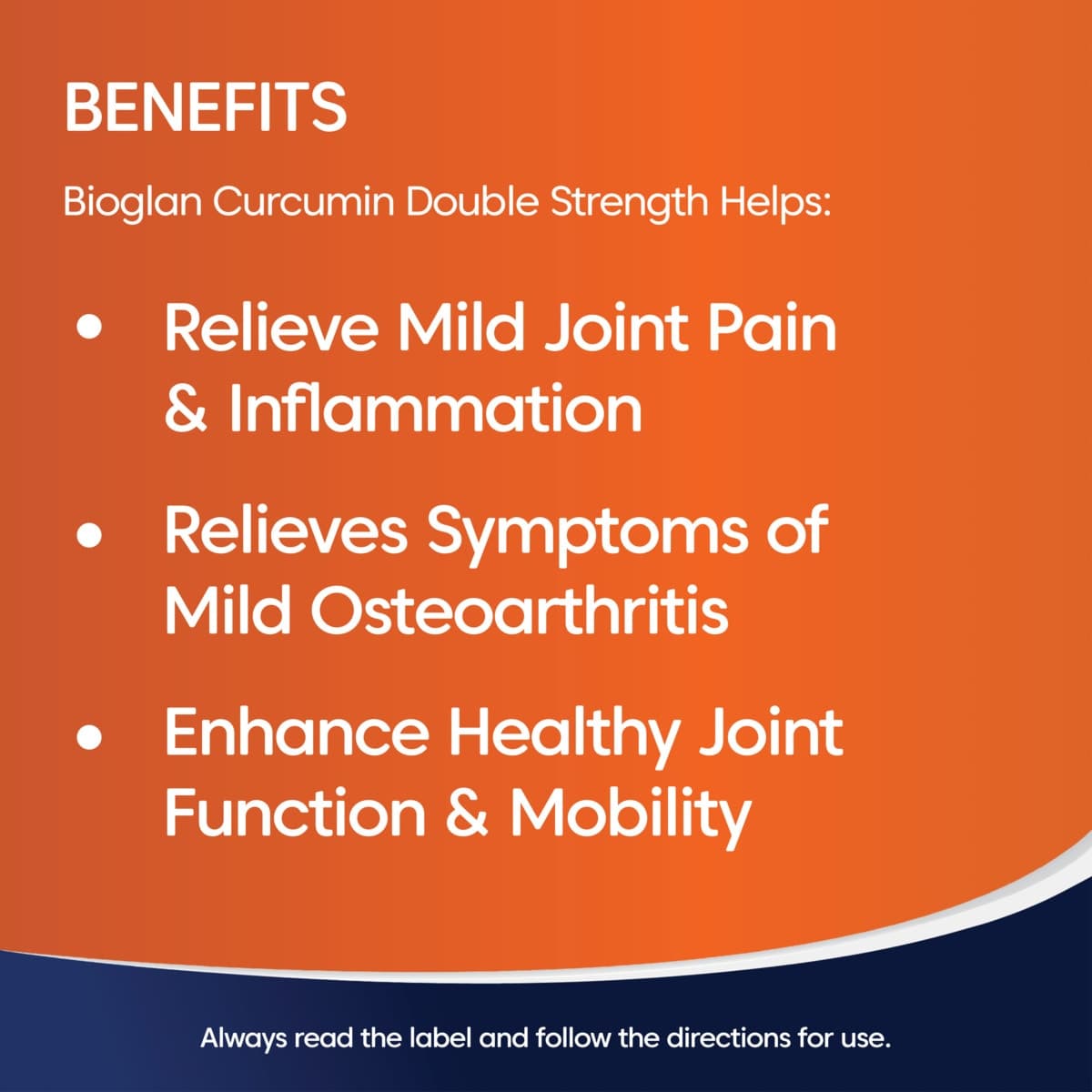 Thumbnail Bioglan Double Strength Curcumin 1200mg 40 Tablets