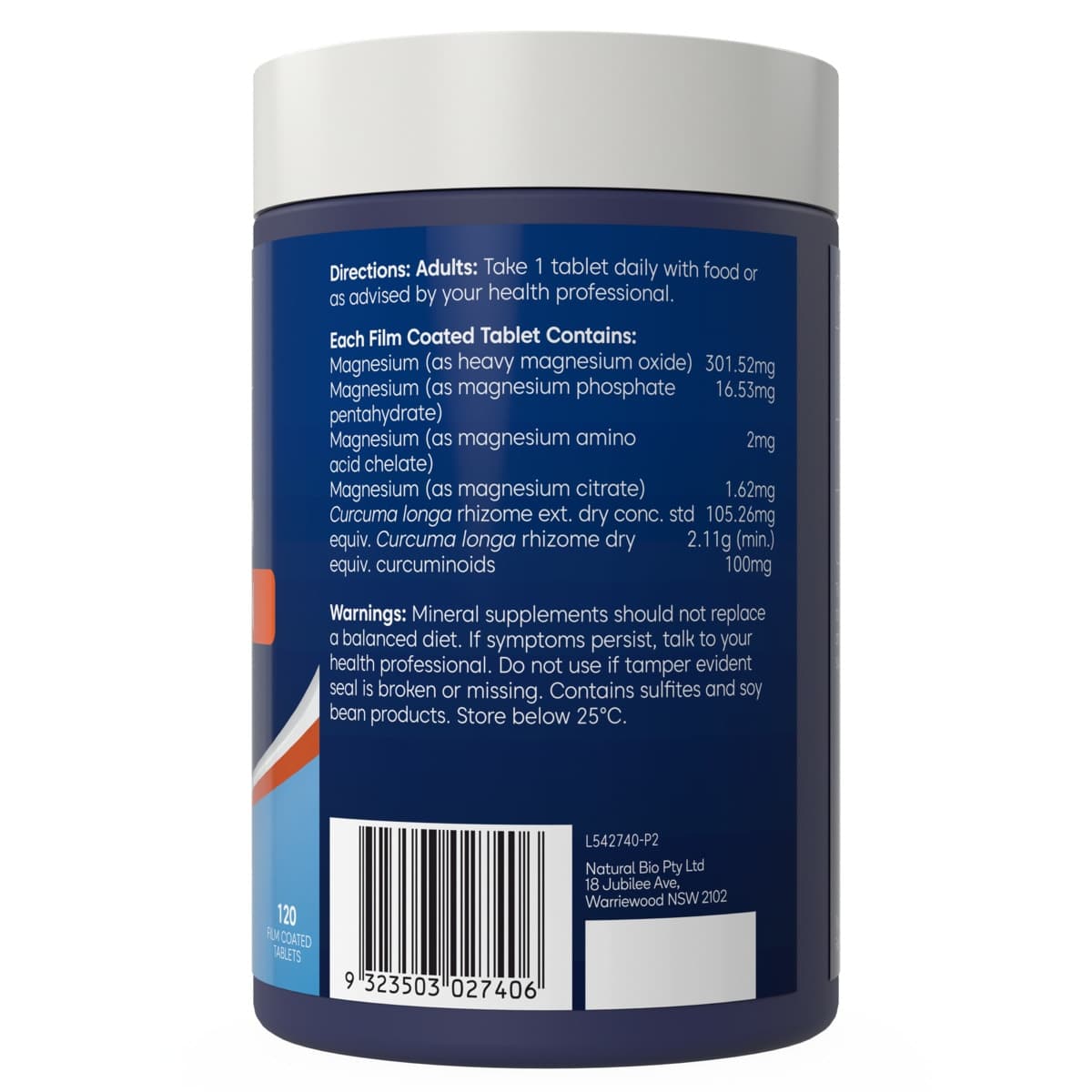 Thumbnail Bioglan Active Magnesium & Curcumin 120 Tablets