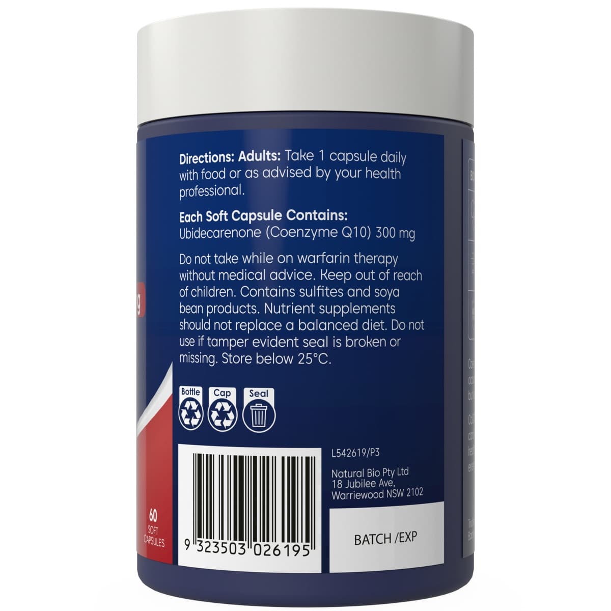 Thumbnail Bioglan High Strength COQ10 300mg 60 Capsules
