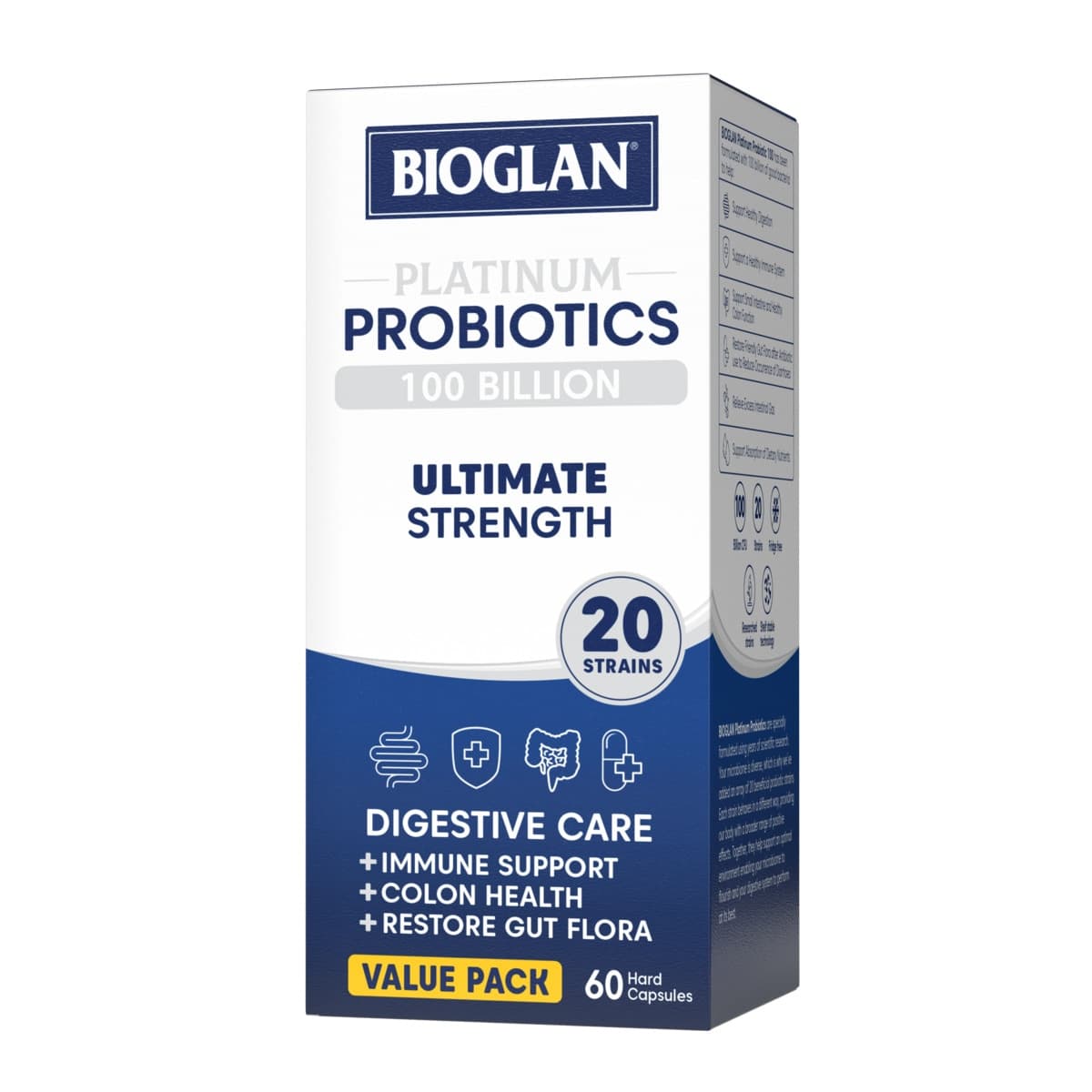 Thumbnail Bioglan Platinum Probiotics 100 Billion 60 Capsules