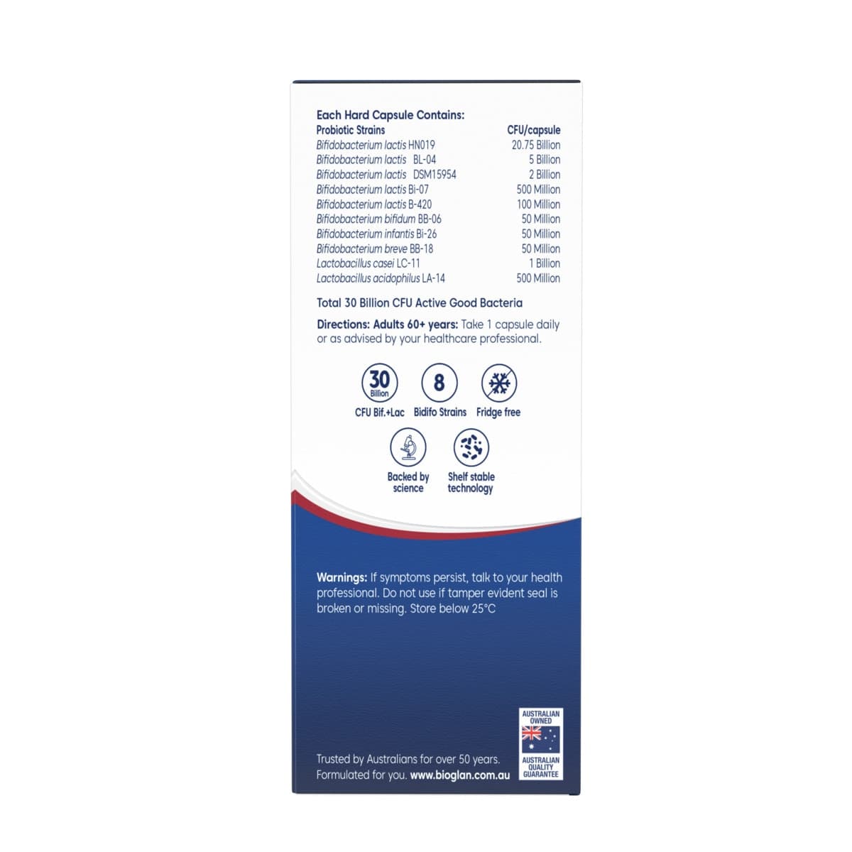 Thumbnail Bioglan Platinum Probiotics 60+ Years 60 Capsules