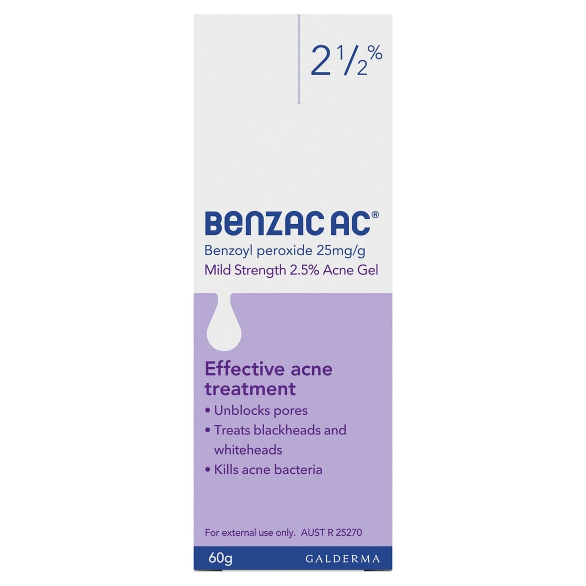 Thumbnail Benzac AC Mild Strength 2.5% Acne Gel 60g