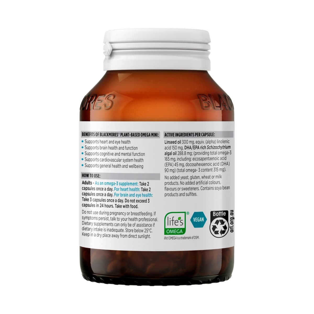 Thumbnail Blackmores Plant Based Omega Mini 120 Capsules