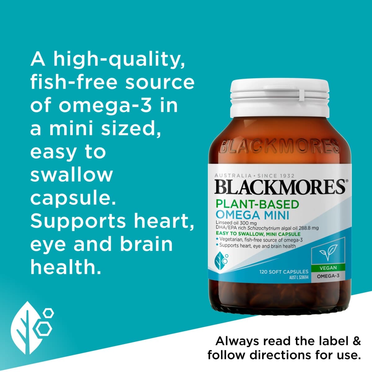 Thumbnail Blackmores Plant Based Omega Mini 120 Capsules