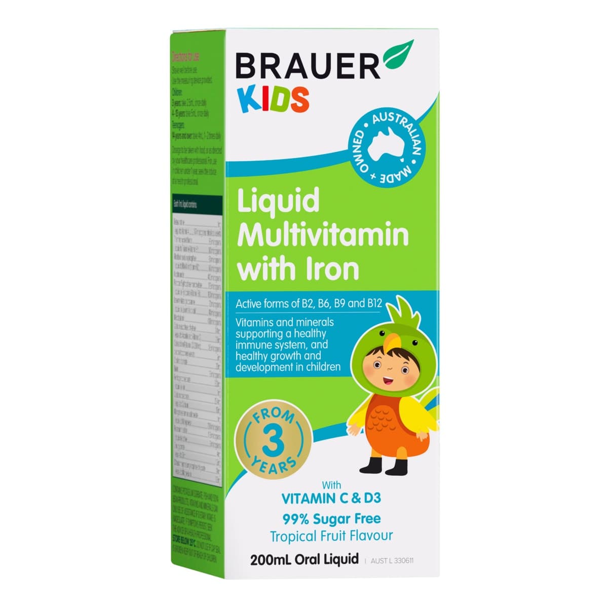 Thumbnail Brauer Kids Liquid Multivitamin with Iron 200ml