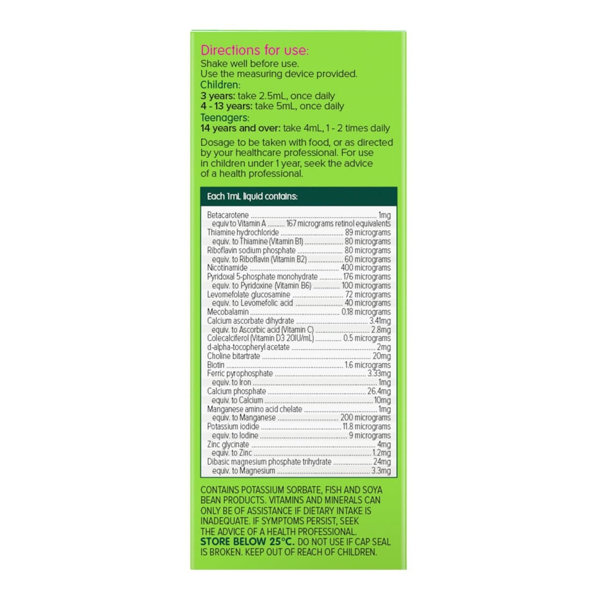 Thumbnail Brauer Kids Liquid Multivitamin with Iron 200ml