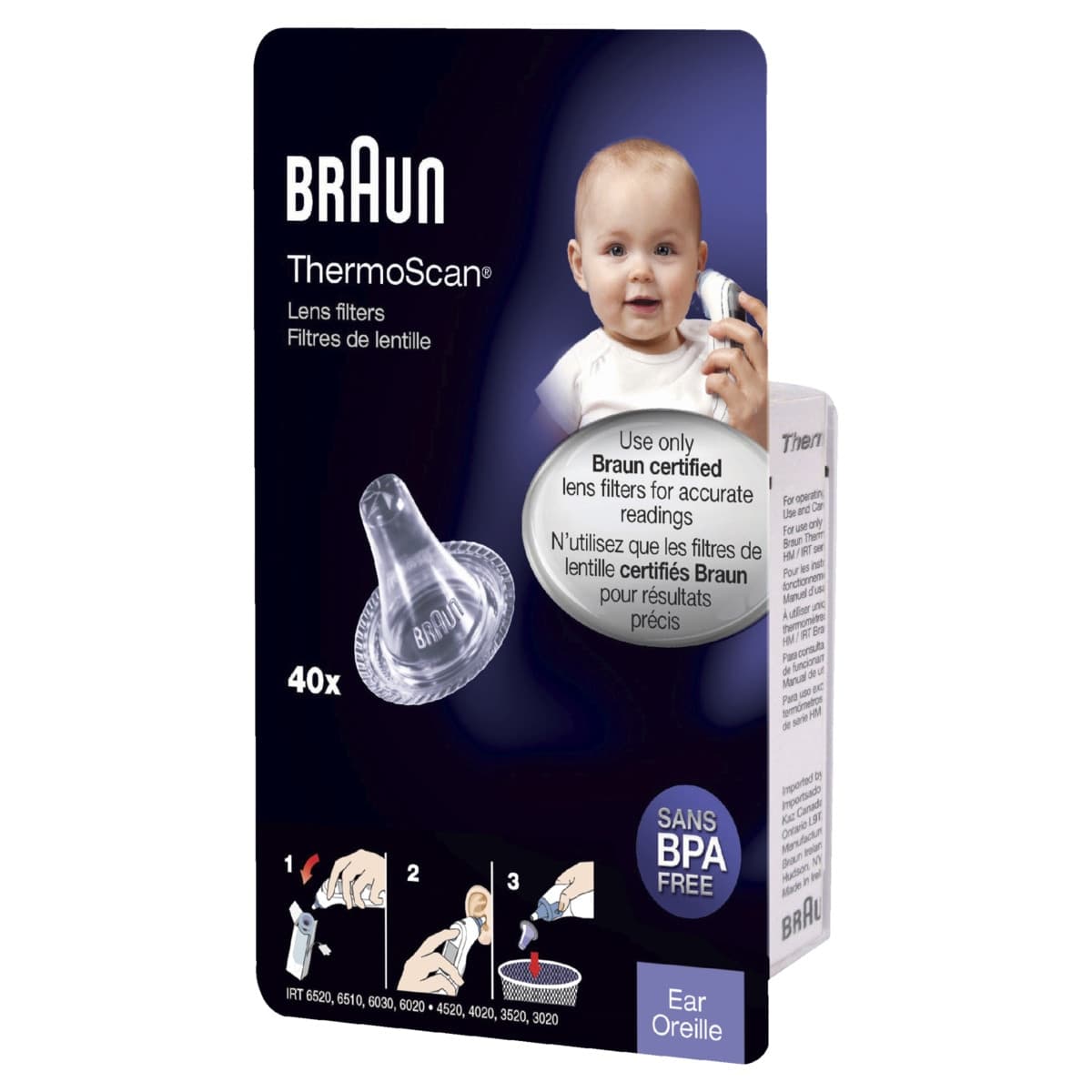 Thumbnail Braun ThermoScan Ear Thermometer Lens Filters 40 Pack