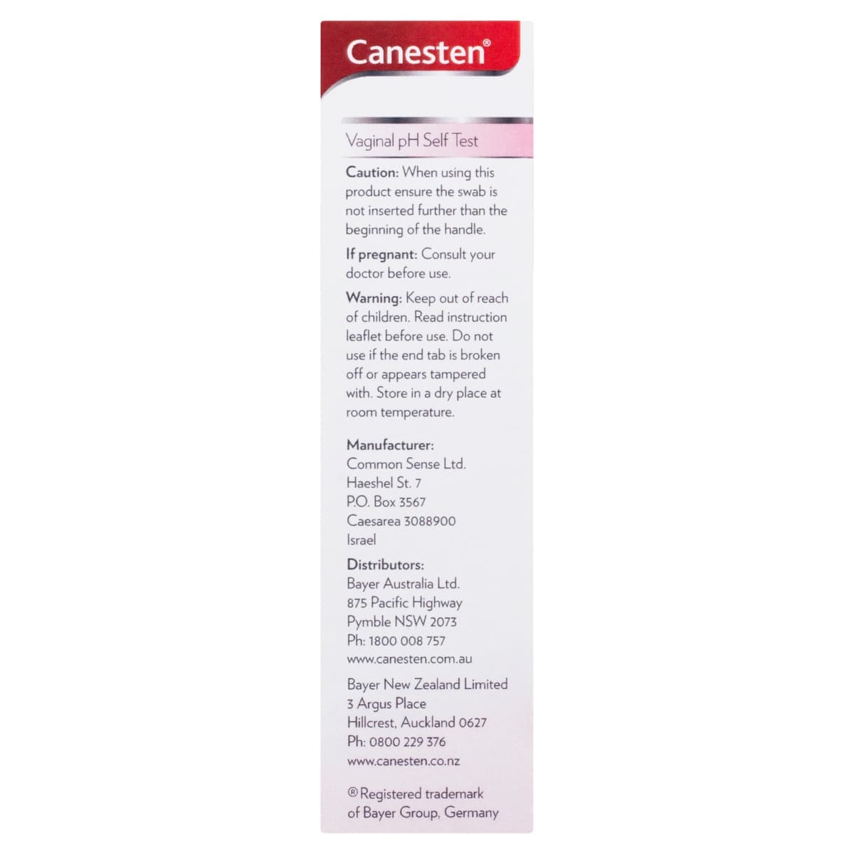Thumbnail Canesten Vaginal pH Self Test 1 Pack