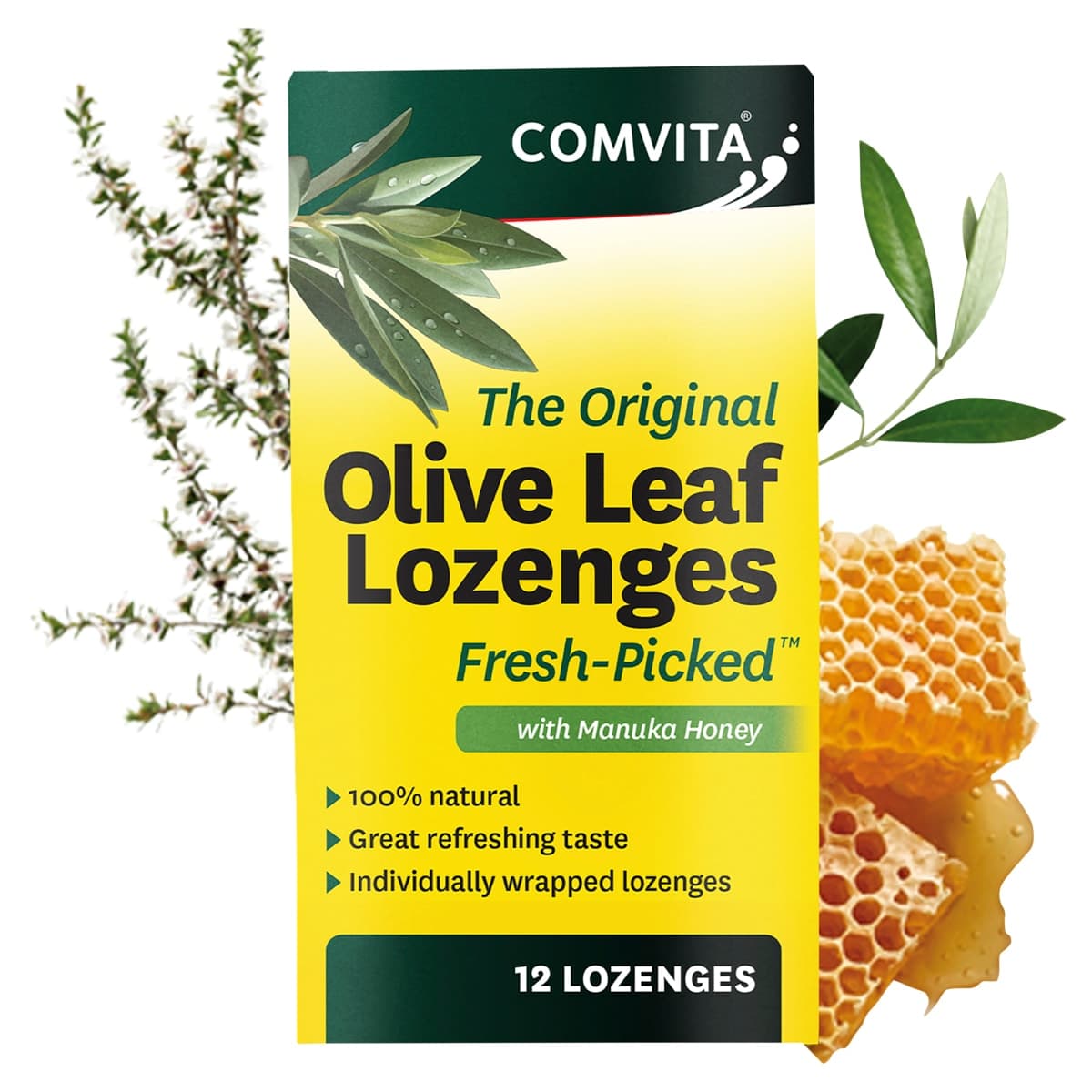Thumbnail Comvita Olive Leaf Lozenges 12 Pack
