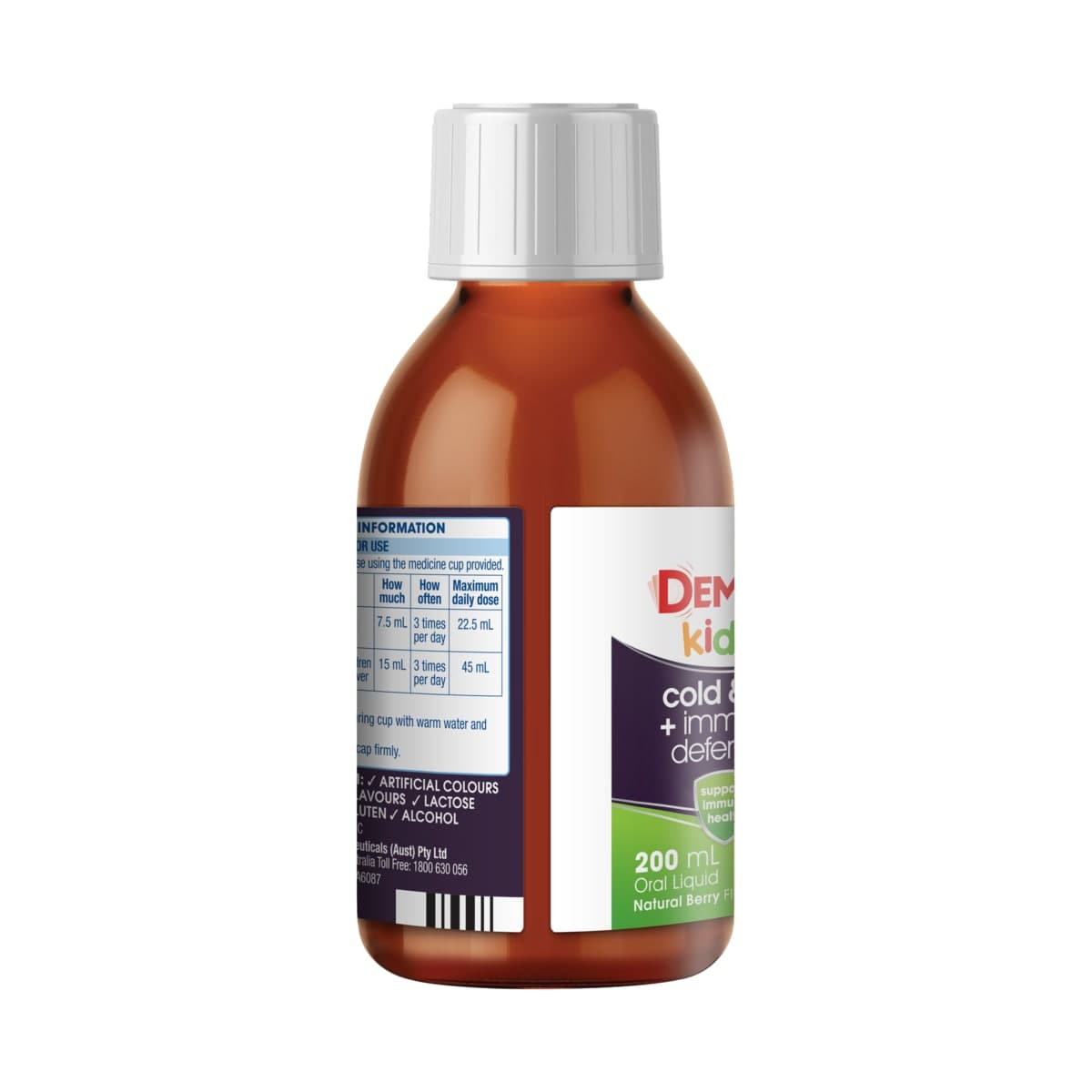Thumbnail Demazin Kids 2+ Cold & Flu + Immune Defence Syrup Berry 200ml