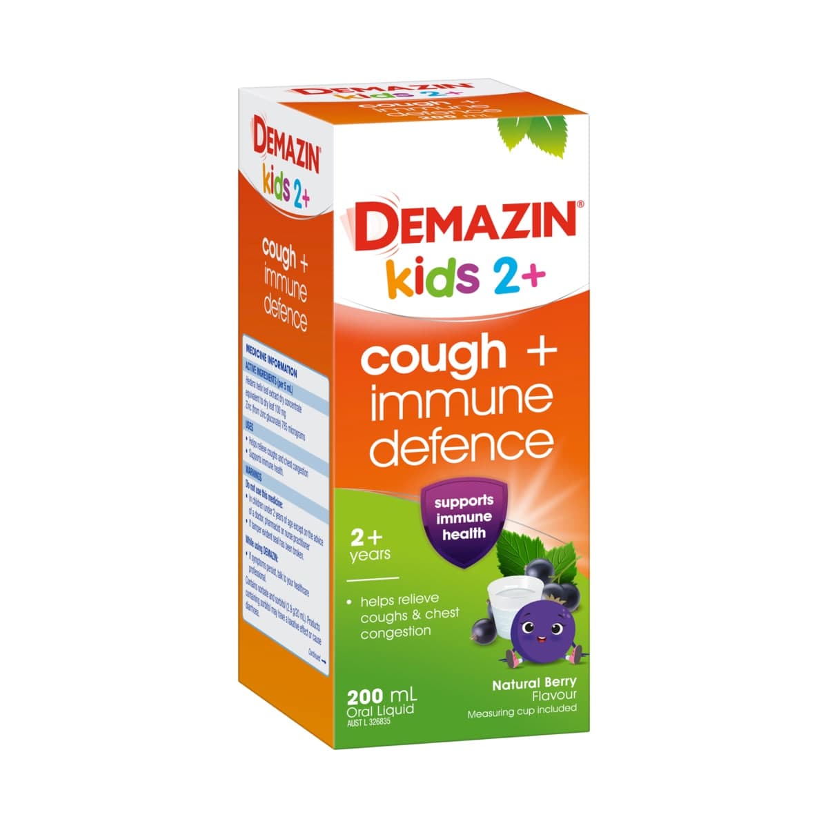 Thumbnail Demazin Kids 2+ Years Cough + Immune Defence Syrup Berry 200ml