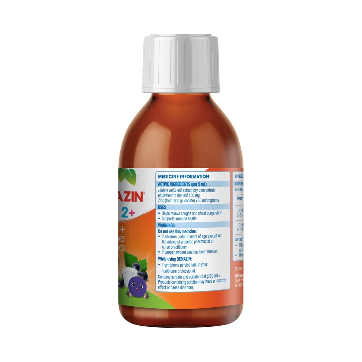 Thumbnail Demazin Kids 2+ Years Cough + Immune Defence Syrup Berry 200ml