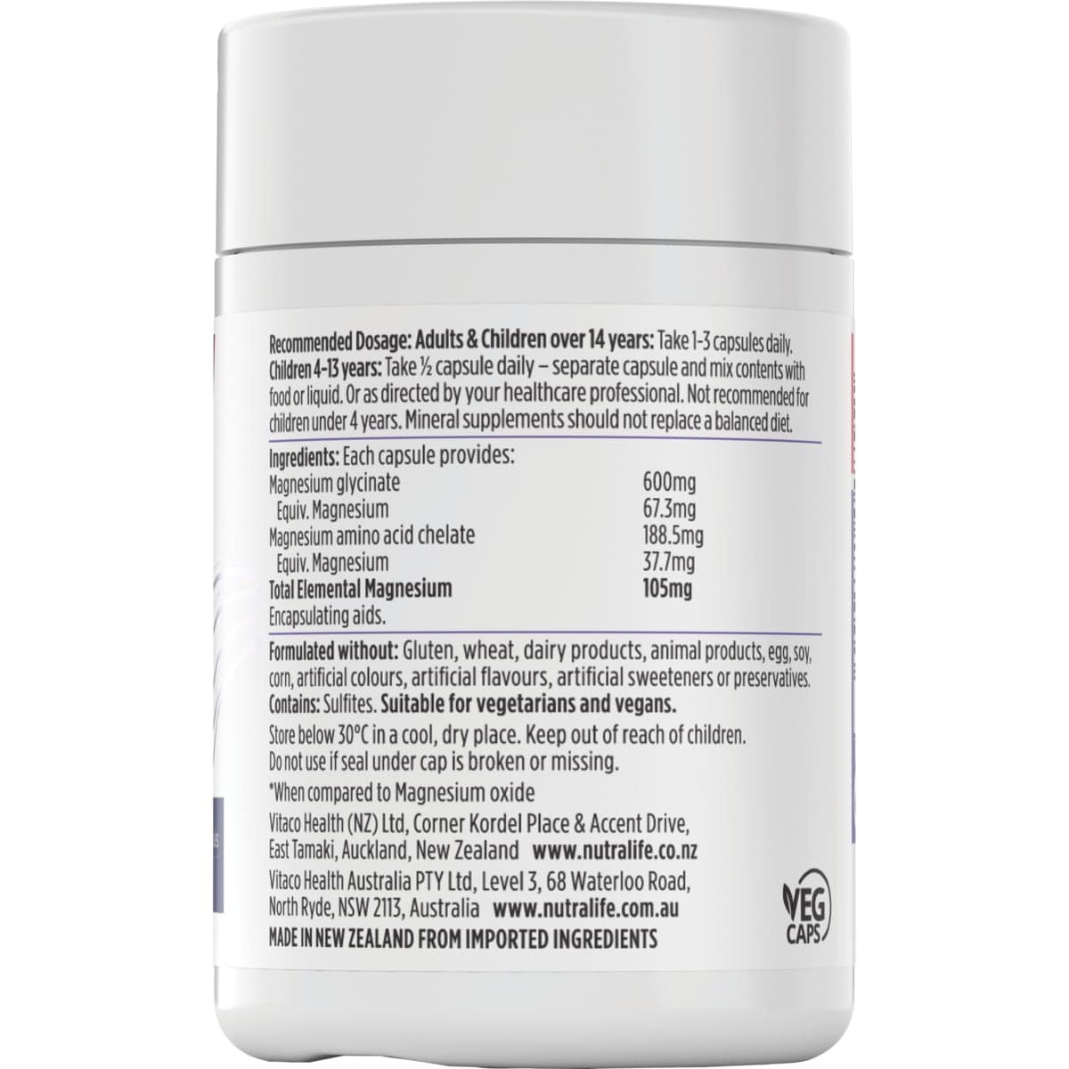 Thumbnail Nutra-Life Magnesium Hi-Zorb 60 Capsules