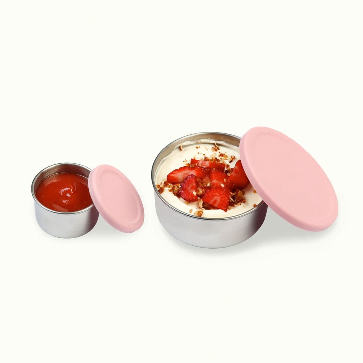 Thumbnail Ever Eco Stainless Steel Leakproof Snack Pods + Lids Sorbet 2 Pack
