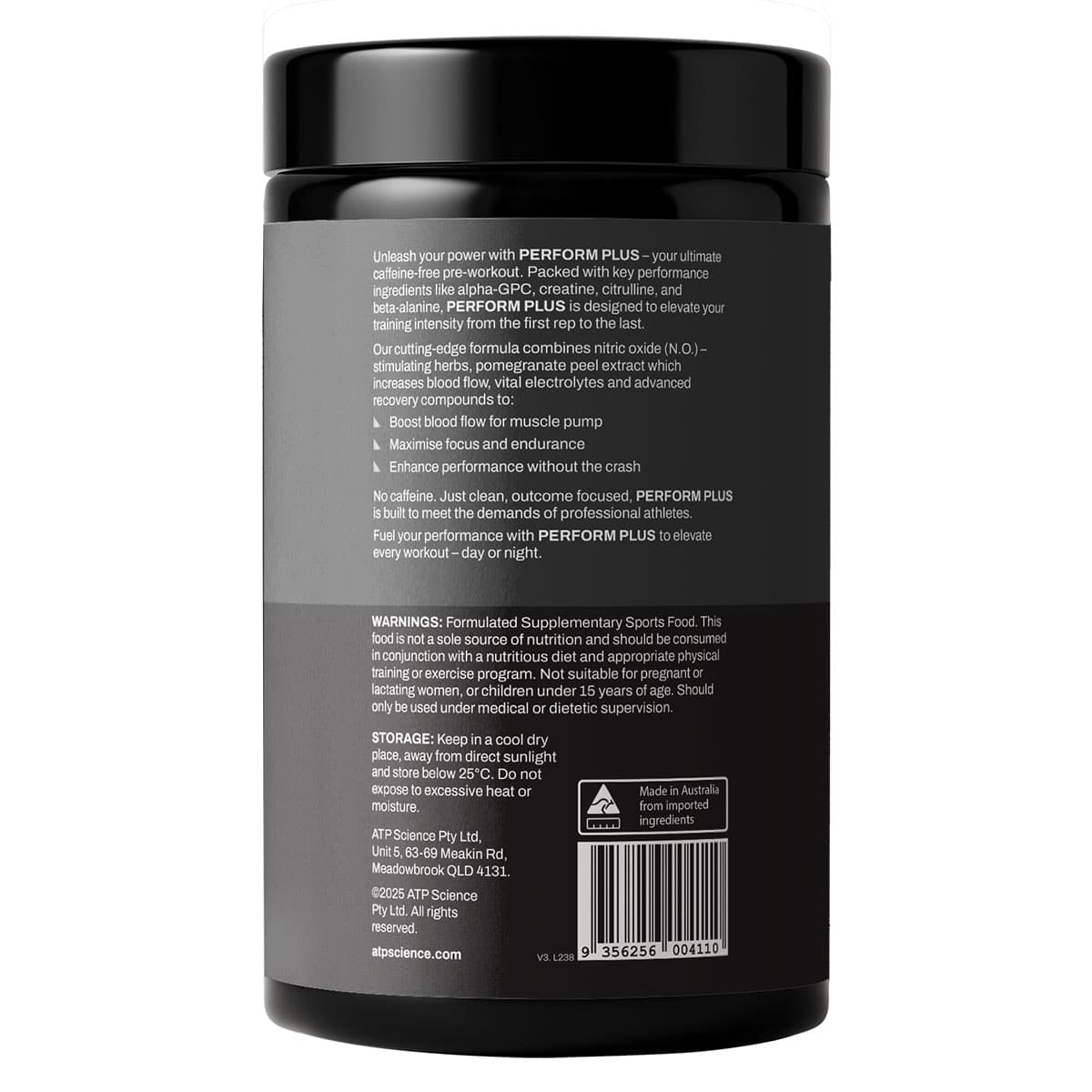 Thumbnail ATP Science Perform+ Pre-Workout Blue Raspberry 350g