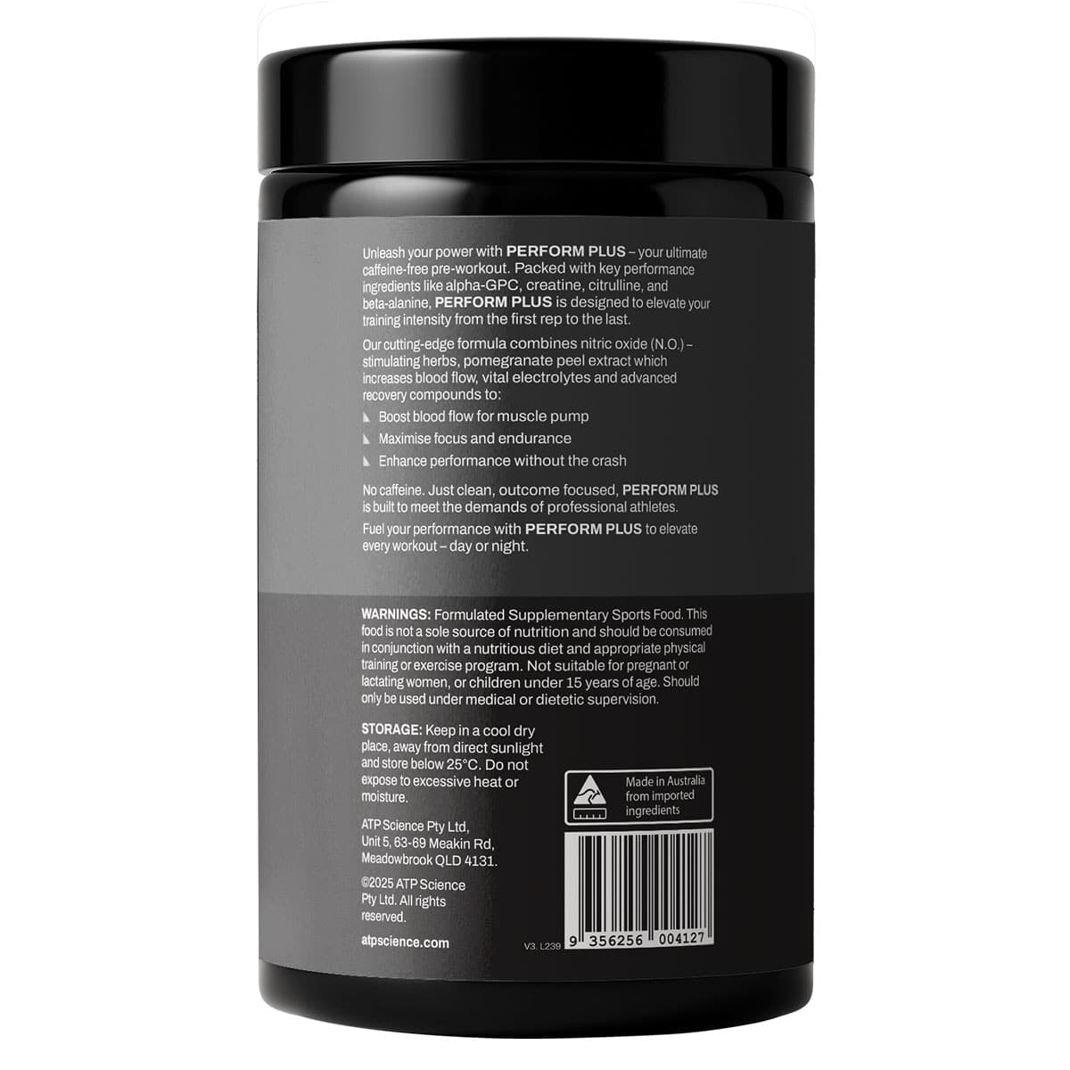 Thumbnail ATP Science Perform+ Pre-Workout Tropical Punch 350g