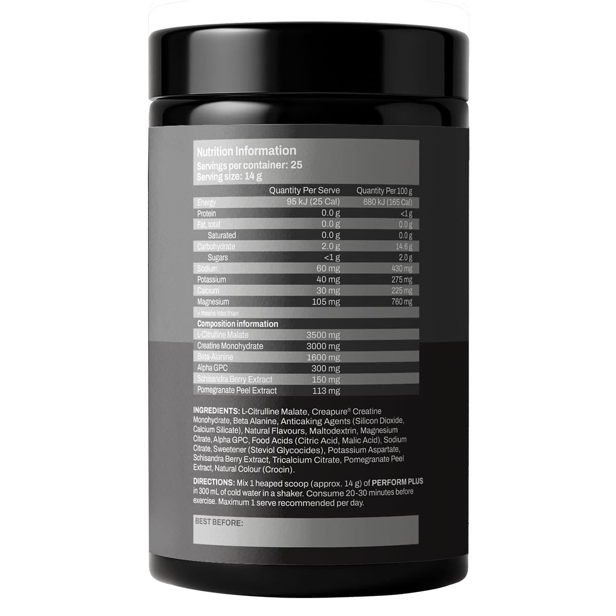 Thumbnail ATP Science Perform+ Pre-Workout Tropical Punch 350g