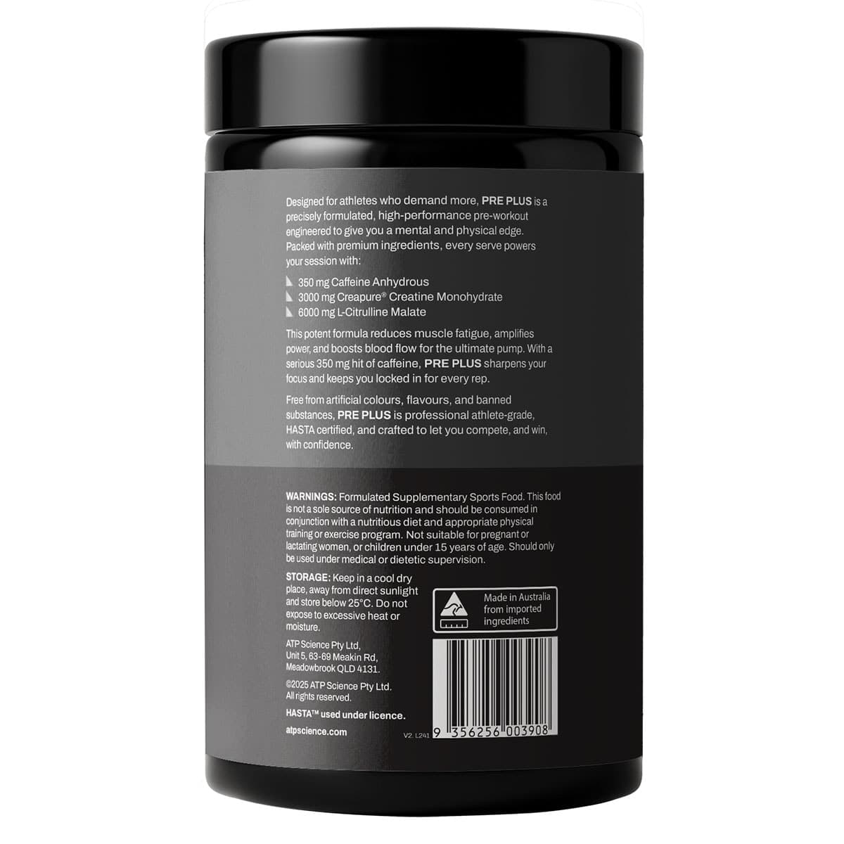 Thumbnail ATP Science PrePlus Pre-Workout Powder Strawberry Burst 500g