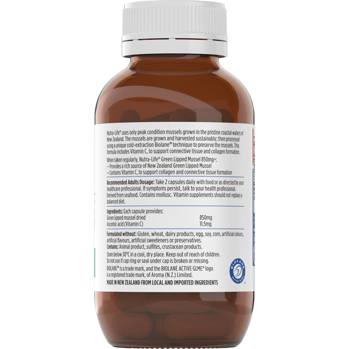 Thumbnail Nutra-Life Green Lipped Mussel 850mg+ 90 Capsules