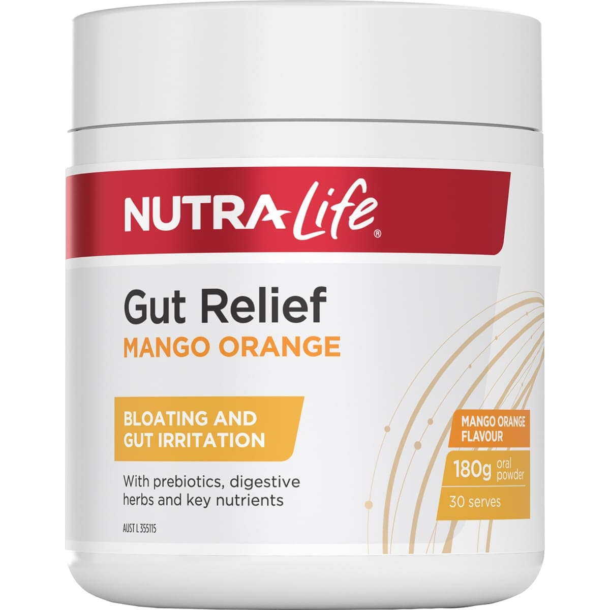 Thumbnail Nutra-Life Gut Relief Powder Mango/Orange - 180g