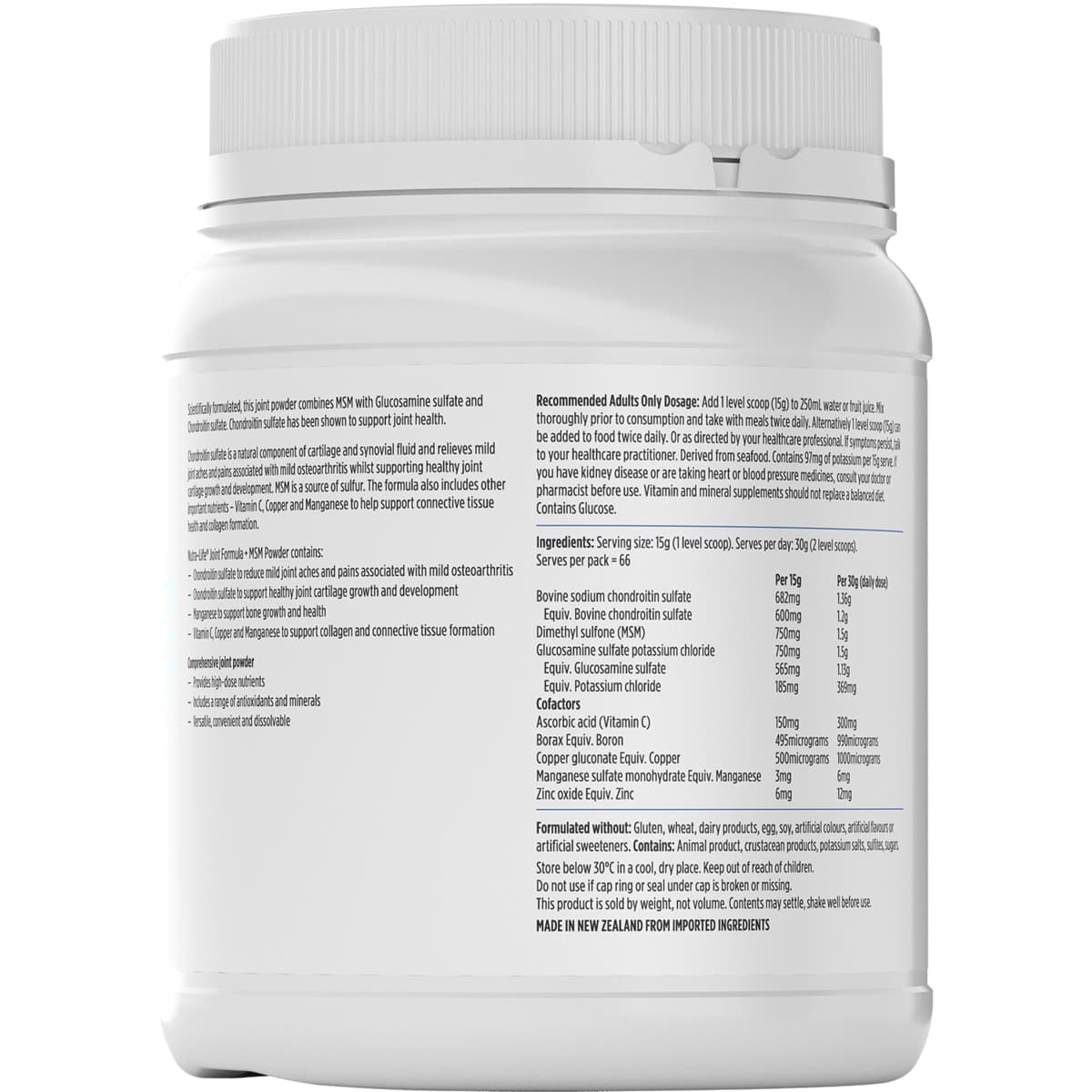 Thumbnail Nutra-Life Joint Formula + MSM Lemon Powder 1kg