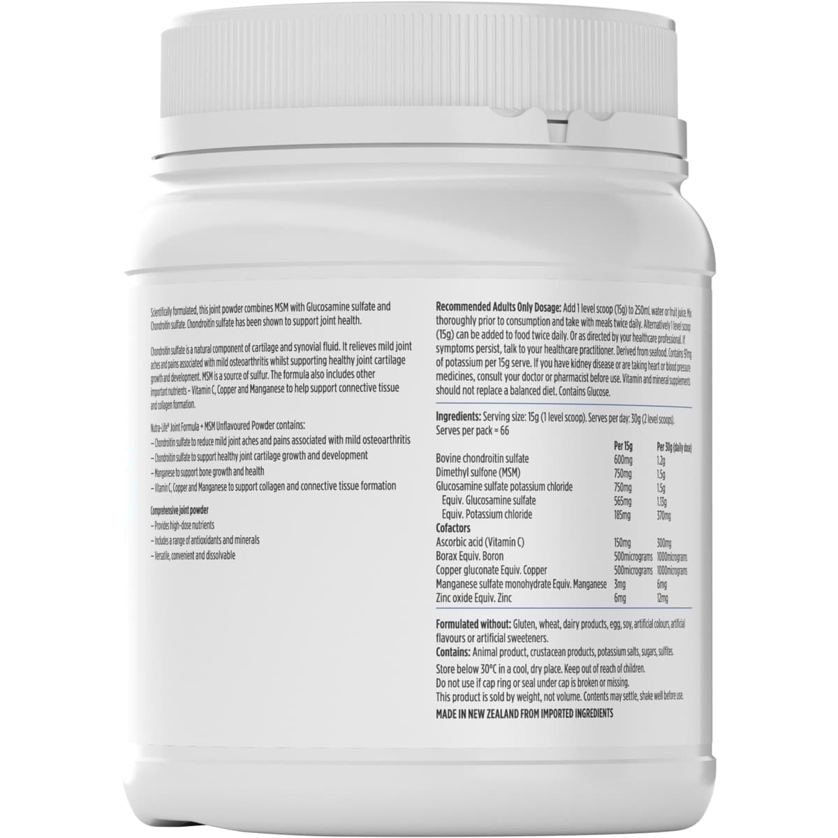 Thumbnail Nutra-Life Joint Formula + Msm Powder 1kg