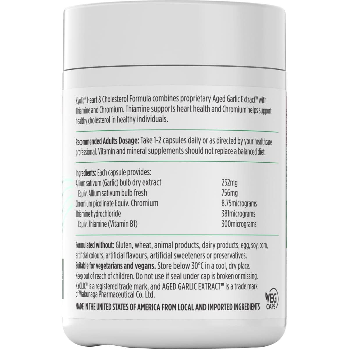 Thumbnail Nutra-Life Kyolic Aged Garlic Extract Heart & Cholesterol 120 Capsules