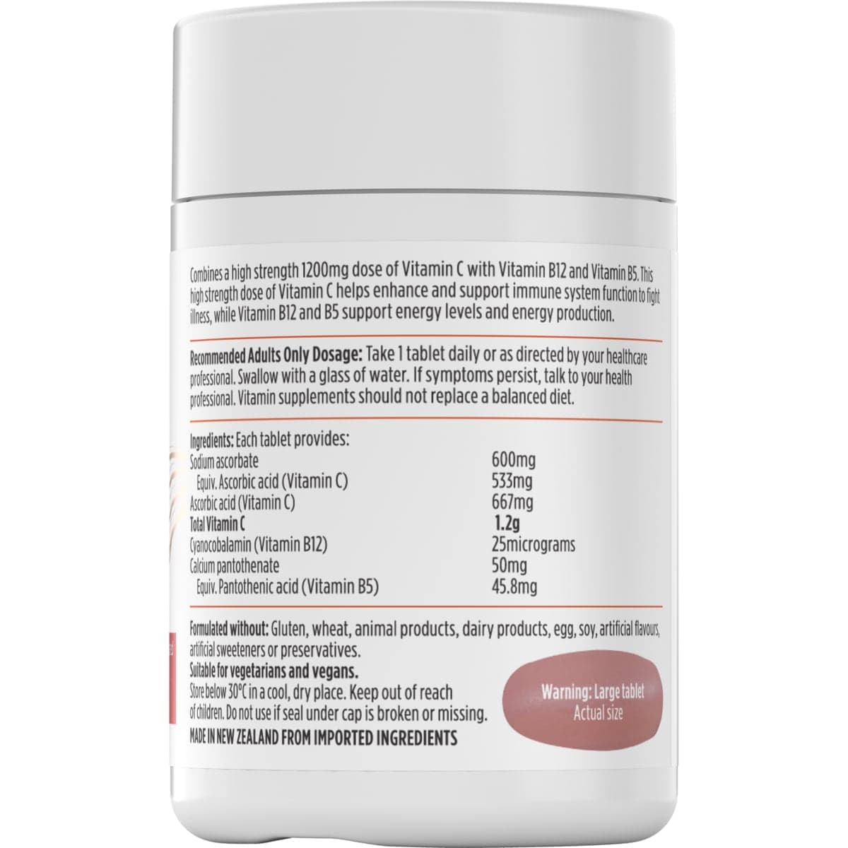 Thumbnail Nutra-Life Vitamin C + B12 & B5 60 Tablets