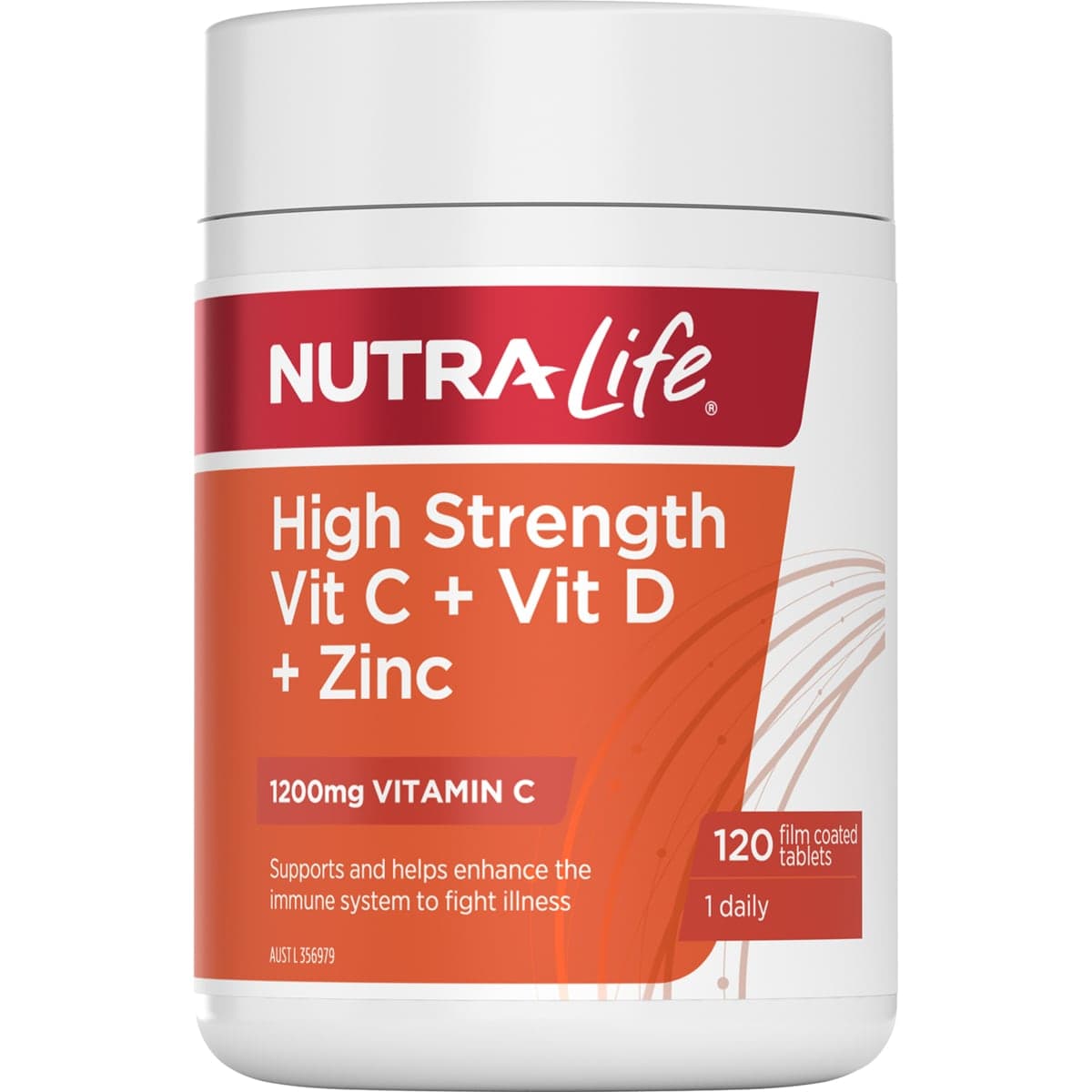 Thumbnail Nutra-Life Vitamin C 1200 + D + Zinc 120 Tablets