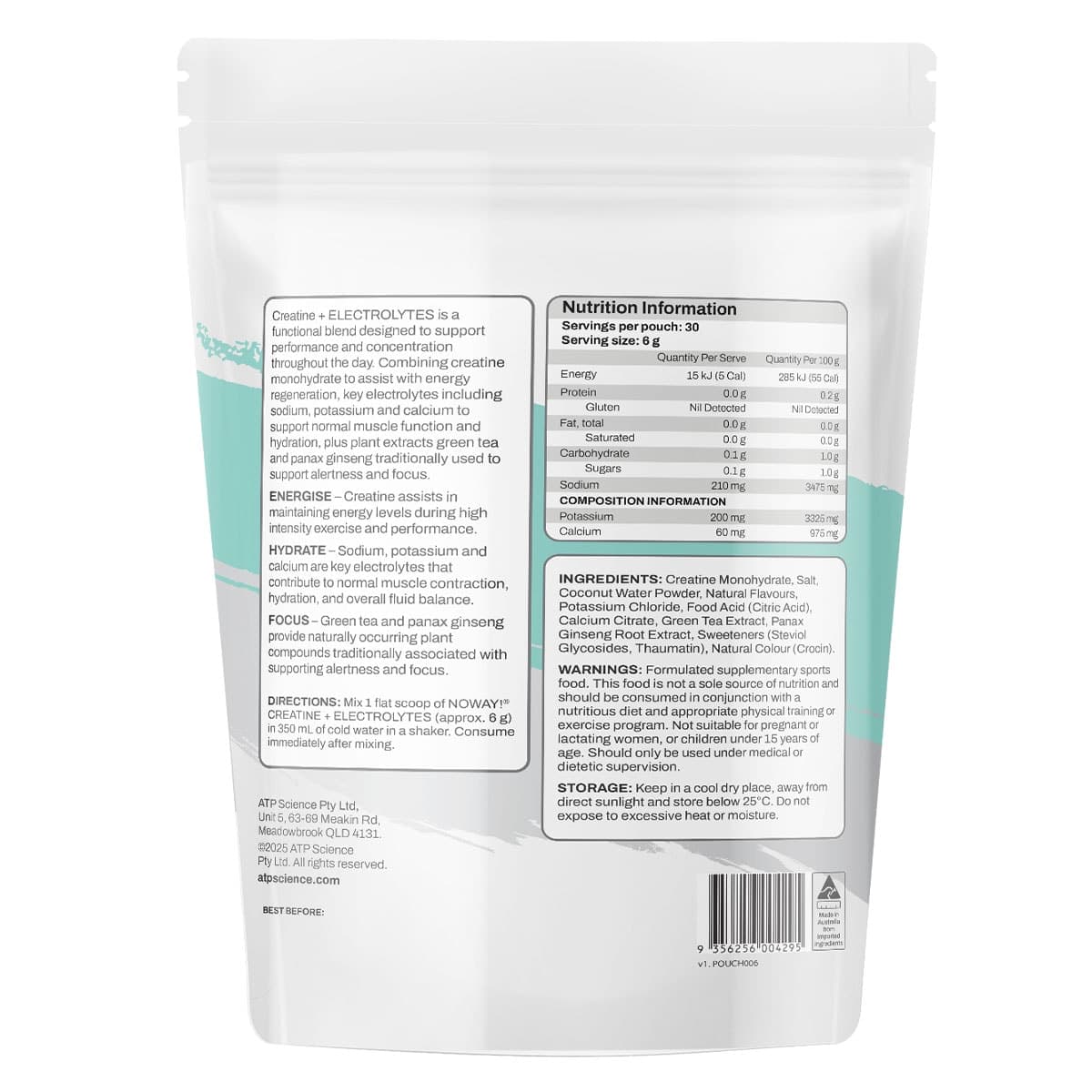 Thumbnail ATP Science Noway Creatine & Electrolytes Citrus 180g