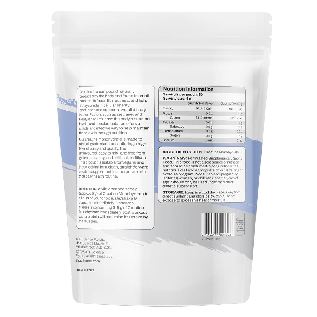 Thumbnail ATP Science Noway Creatine Monohydrate Powder 250g