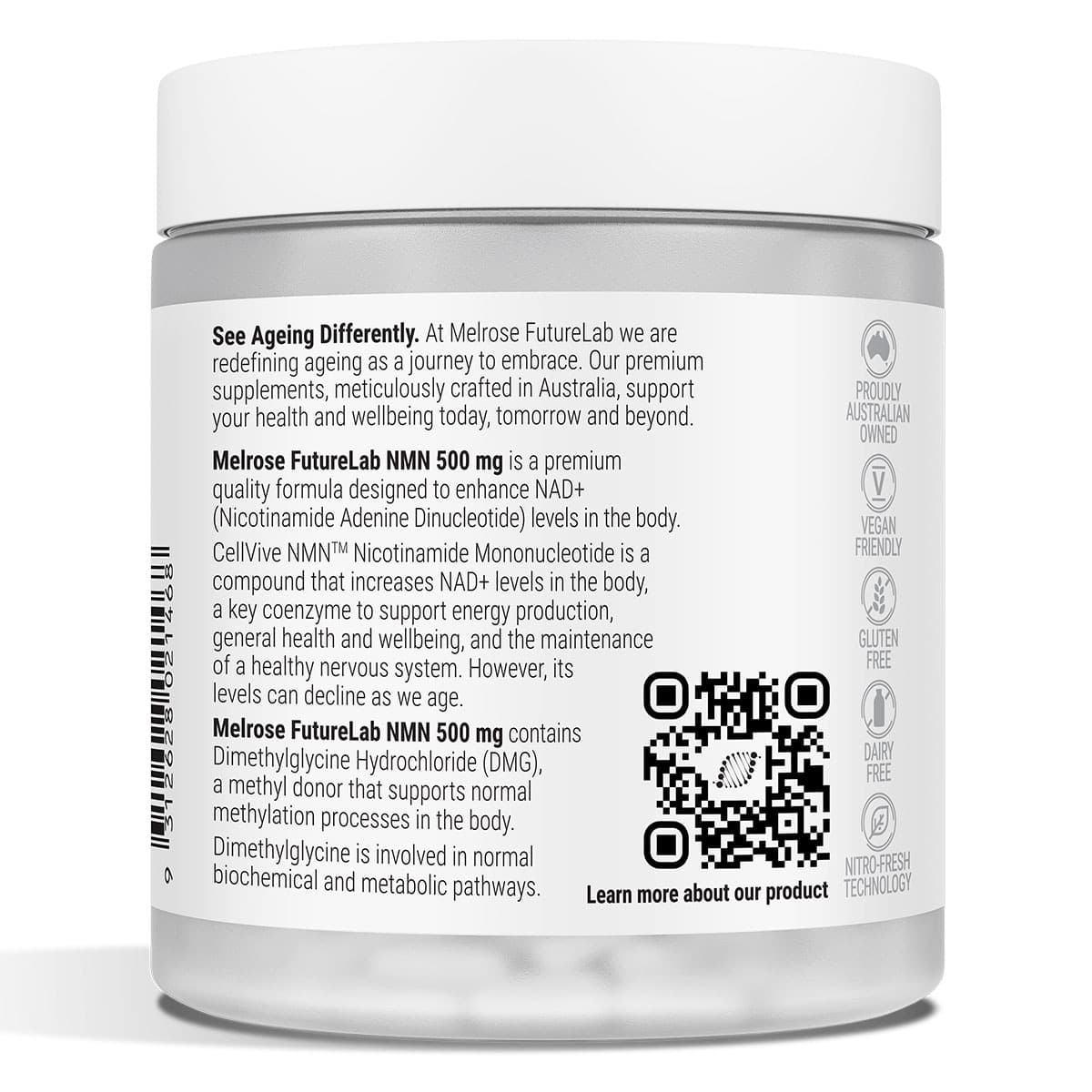 Thumbnail Melrose FutureLab NMN 500mg 30 Capsules