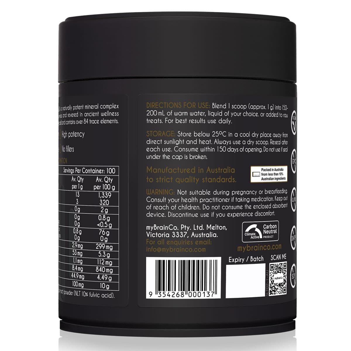 Thumbnail Mybrainco Himalayan Shilajit Mineral Complex 100g