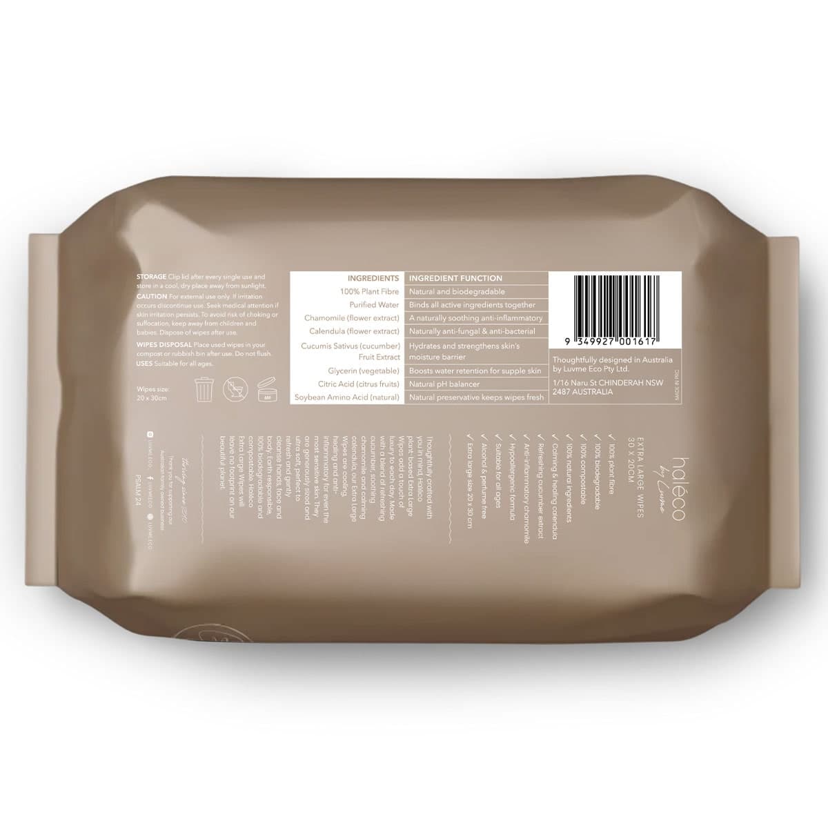 Thumbnail Haleco by Luvme Extra Large Wipes 50 Pack