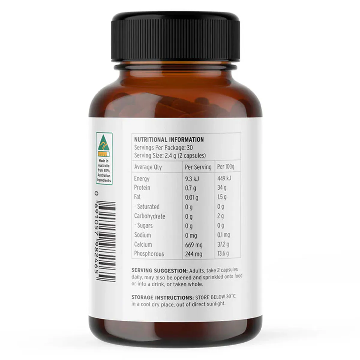 Thumbnail Ancestral Nutrition Primal Bones Grass-Fed Bone Matrix 60 Capsules