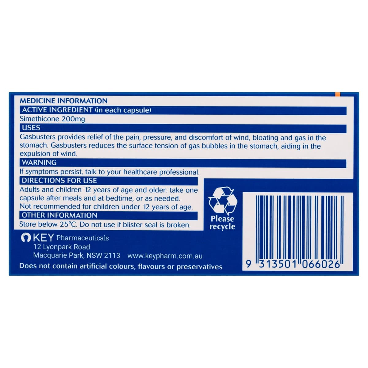 Thumbnail Gasbusters 200mg Capsules Peppermint 24 Pack