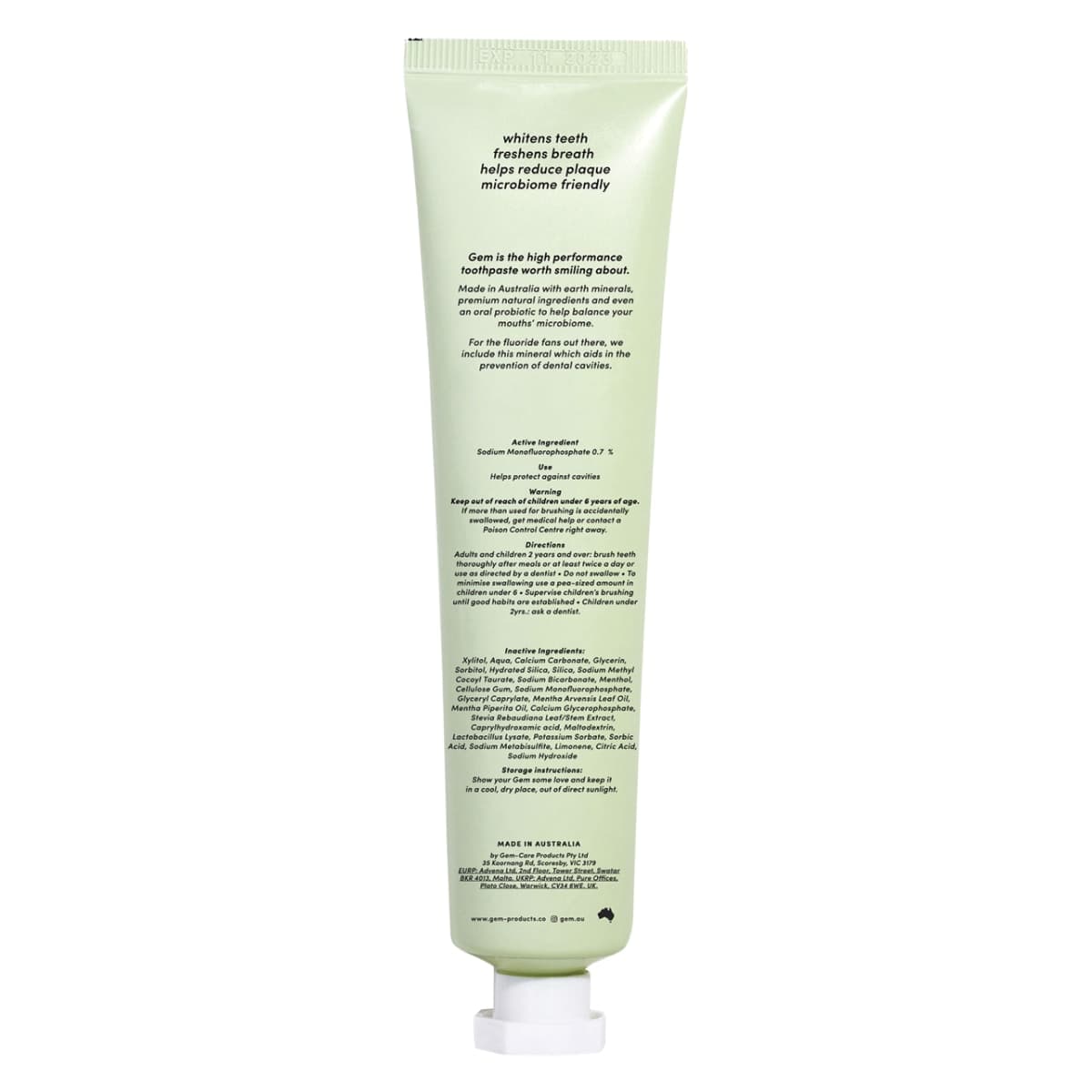 Thumbnail Gem Triple Whitening Fluoride Toothpaste Crisp Mint 100g