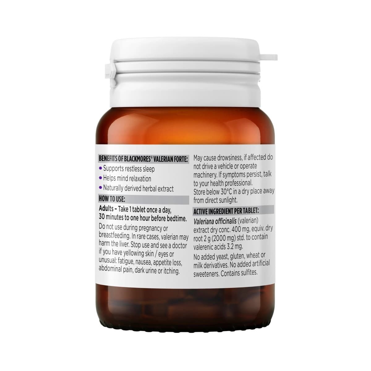 Thumbnail Blackmores Valerian Forte 2000mg 30 Tablets
