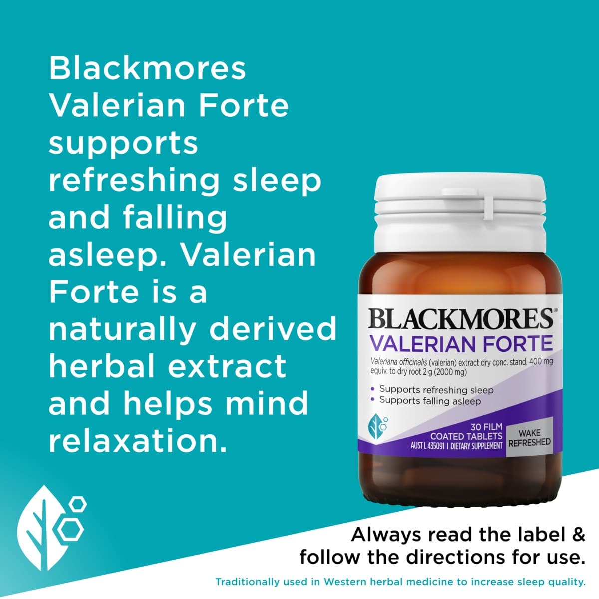 Thumbnail Blackmores Valerian Forte 2000mg 30 Tablets