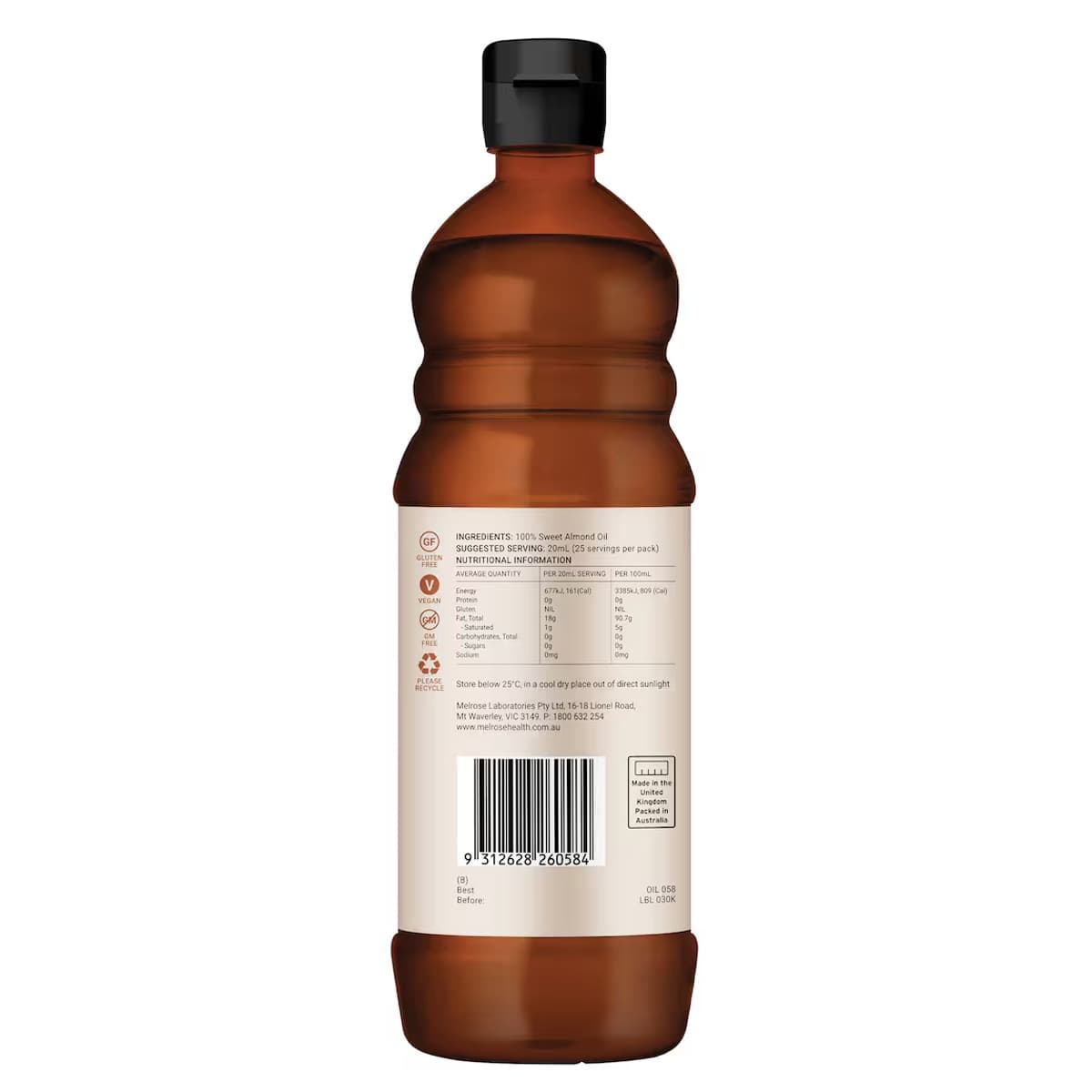 Thumbnail Melrose Sweet Almond Oil 500ml