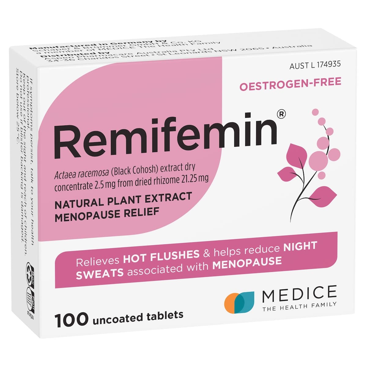 Thumbnail Remifemin Menopause Symptom Relief 100 Tablets