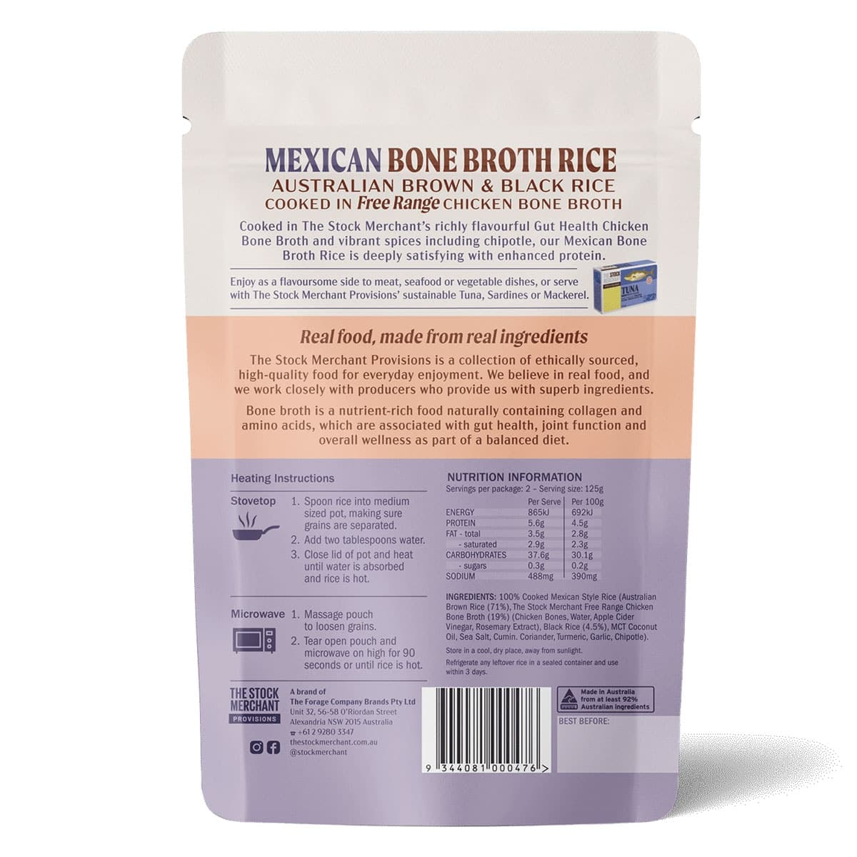 Thumbnail The Stock Merchant Mexican Bone Broth Rice 250g