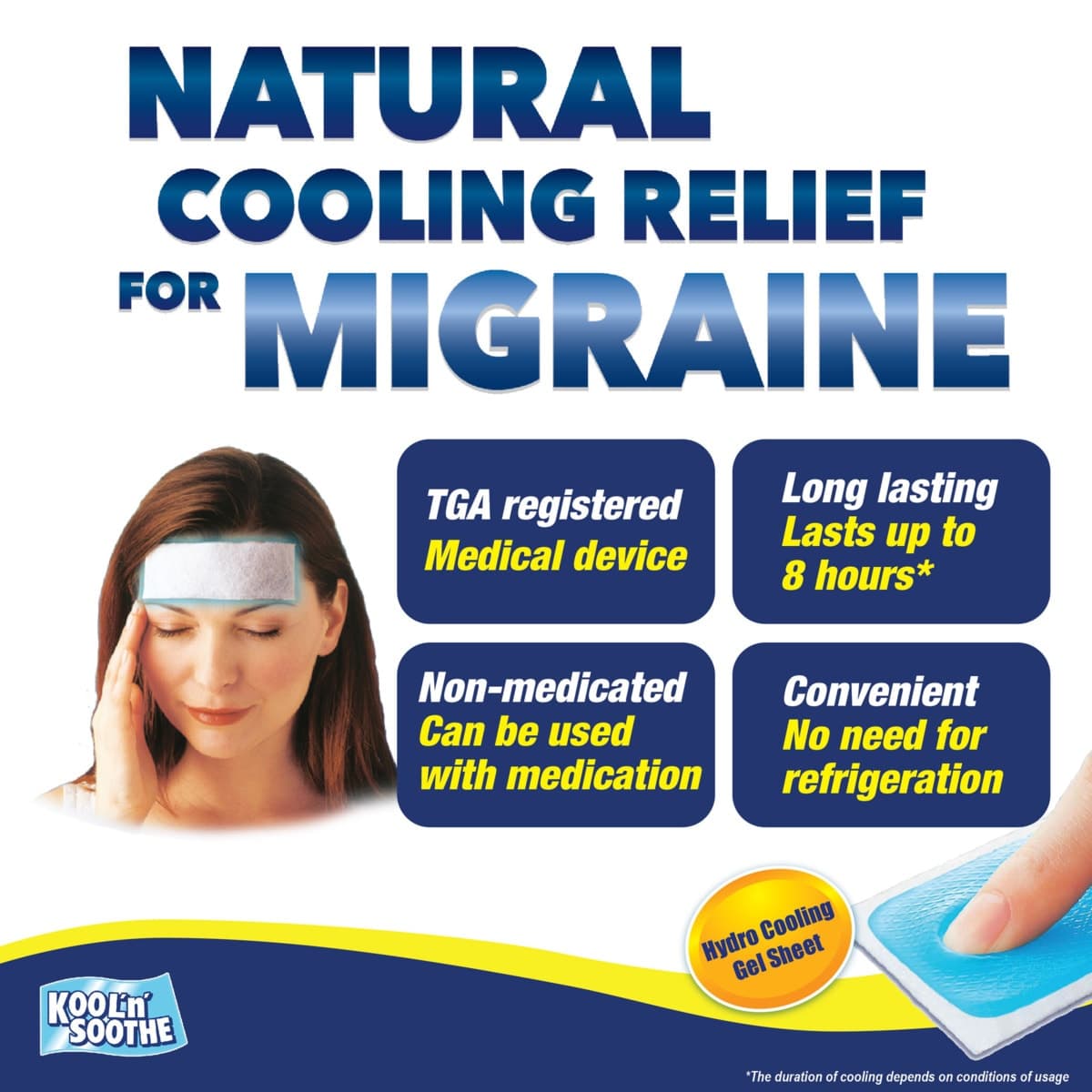 Thumbnail Kool 'n Soothe Migraine & Headache Relief Strips 6 Sheets