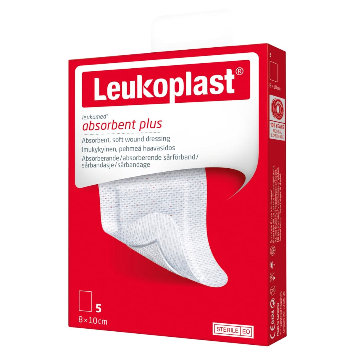 Thumbnail Leukoplast Leukomed Absorbent Plus Wound Dressing 8cm x 10cm 5 Pack