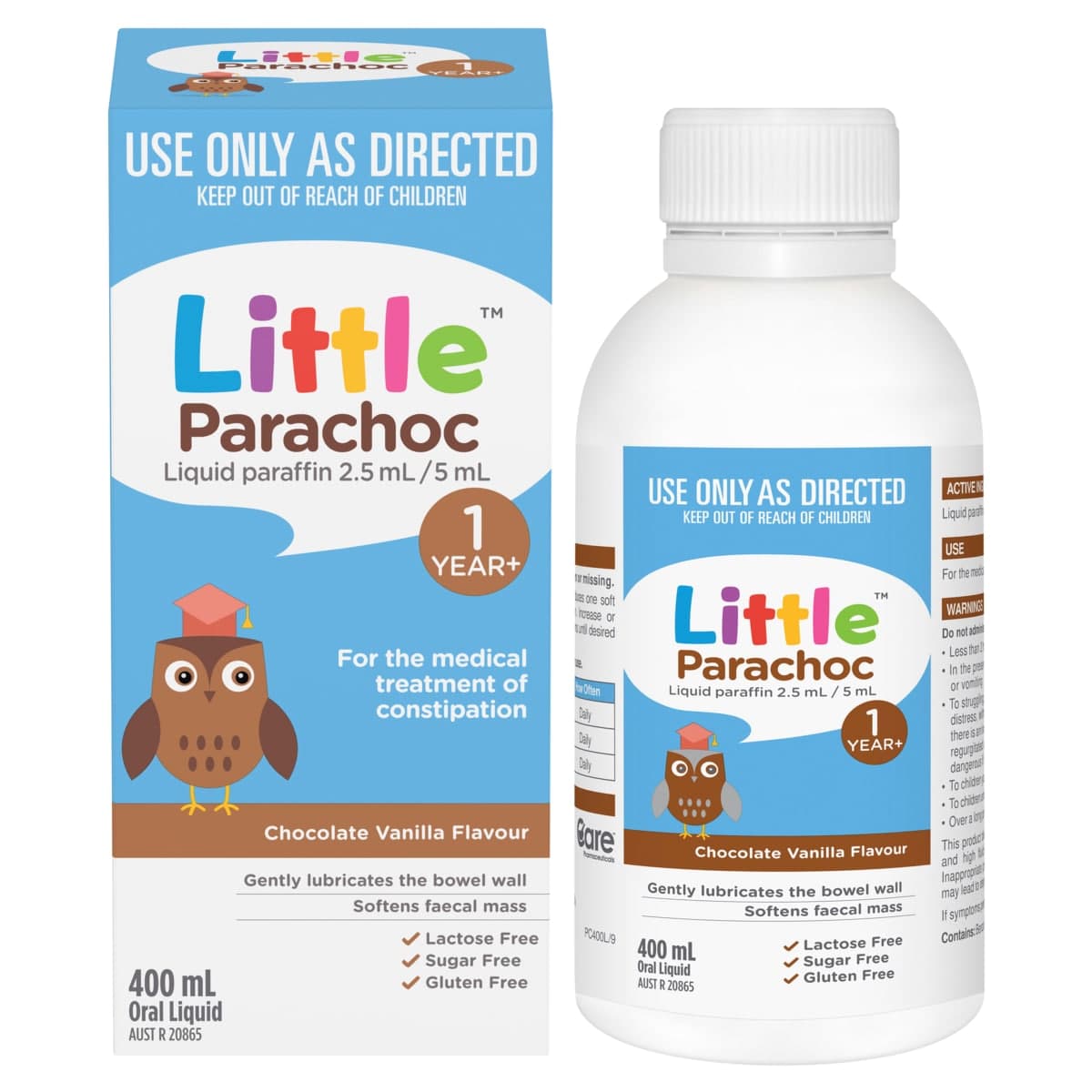 Thumbnail Little Parachoc Liquid Paraffin Chocolate Vanilla 400ml