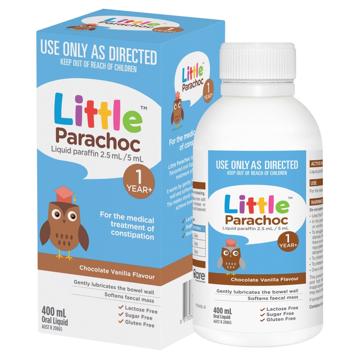 Thumbnail Little Parachoc Liquid Paraffin Chocolate Vanilla 400ml